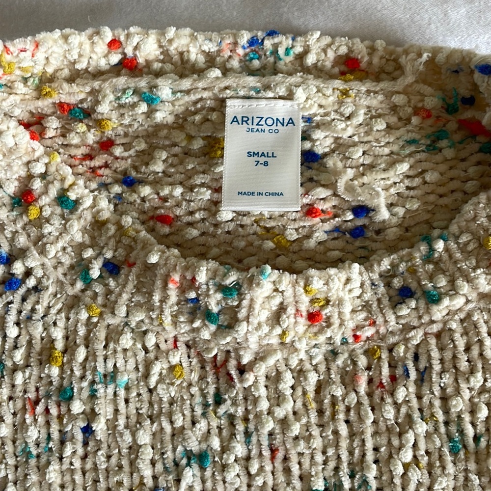 Arizona, super soft, itch-free Youth Sweater, Small (size 7-8)